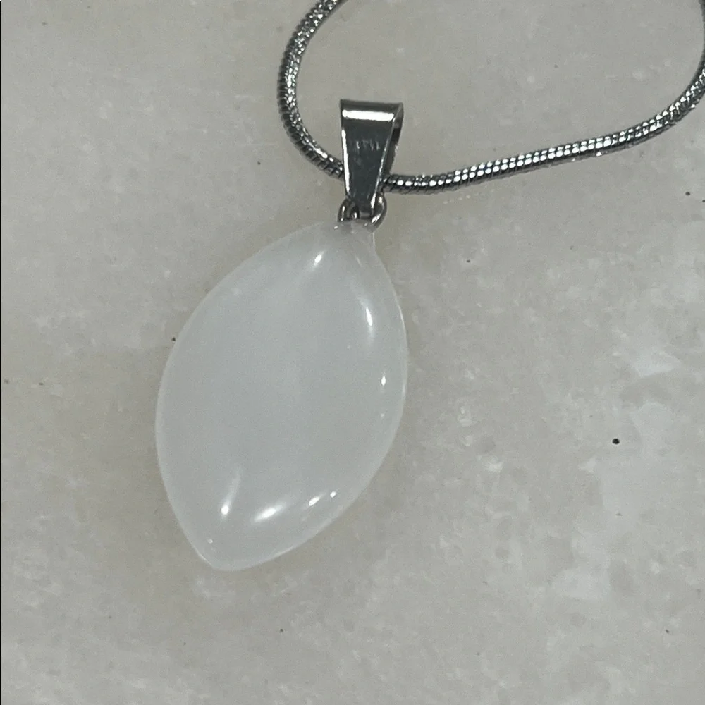 White Quartz Pendant Necklace